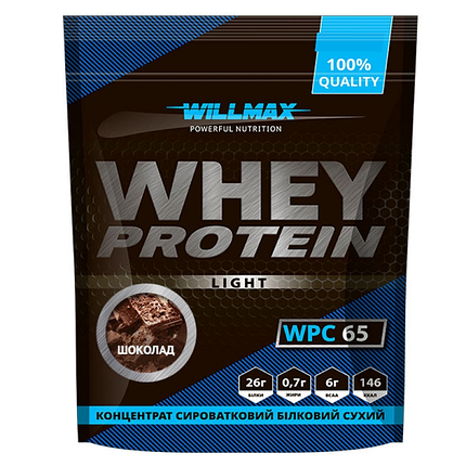 Willmax Whey Protein Light 65 % 1000 g Шоколад, фото 1