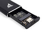 Зовнішня кишеня для жорсткого диска 1StCharger M2 NVMe PCIe SSD Type C 10Gbps Black (M2E.01.NVME.Black) 1StCharger для M2 NVMe, фото 4
