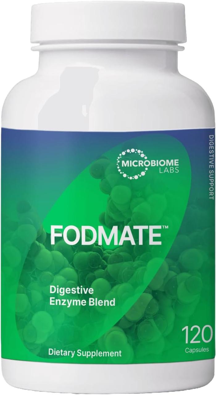 Microbiome Labs Fodmate / Формула ферментів для продуктів FODMAP 120 капсул