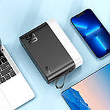 УМБ портативне зарядне Power Bank HOCO Masterfull J94A 50000 mAh 2USB, 2Type-C, QC, чорне, фото 7