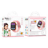 Смарт-годинник дитячий HOCO Y101 4G GPS, рожевий, фото 5