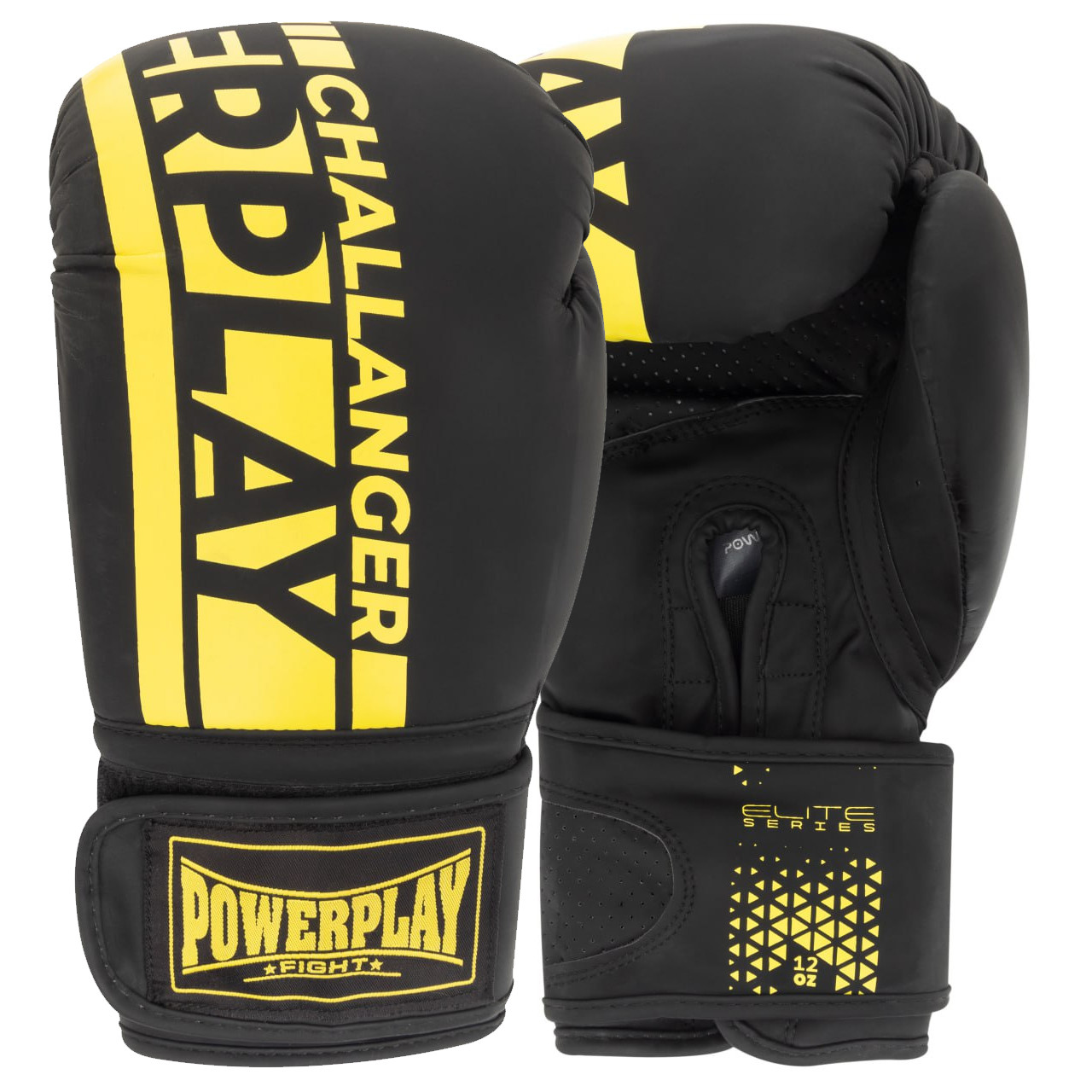 Боксерські рукавиці PowerPlay 3086 Чорні 12 унцій (340г.) для спортсменів 60-80 кг.
