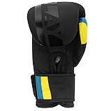 Боксерські рукавиці PowerPlay 3021 Чорні 10 унцій (283г.) для спортсменів від 8 років до 60 кг., фото 3