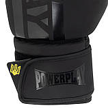 Боксерські рукавиці PowerPlay 3021 Чорні 10 унцій (283г.) для спортсменів від 8 років до 60 кг., фото 7