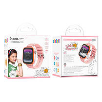 Смарт-годинник дитячий HOCO Y101 4G GPS, рожевий, фото 4