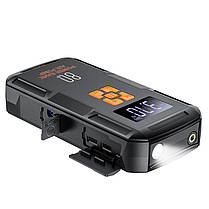 Пусковий пристрій із компресором для авто HOCO QS2 800A 8000 mAh, чорний, фото 3