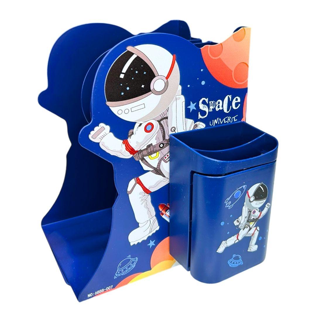 Обмежувач для книг металевий No6888-007 Космонавт, фото 1