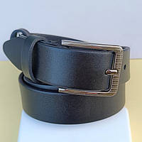 Ремінь із Натуральної Шкіри Підлітковий 30 мм Чорний ТМ “Диплом”