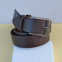 Ремінь із Натуральної Шкіри Підлітковий 30 мм Темно Коричневий ТМ “Диплом”