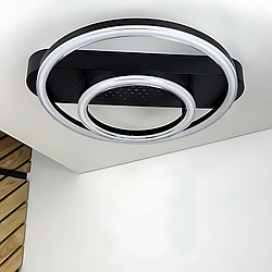 Світильник LED smart KENZO-R+пульт  Violux 85W до 18 кв.м колір Чорний 220665