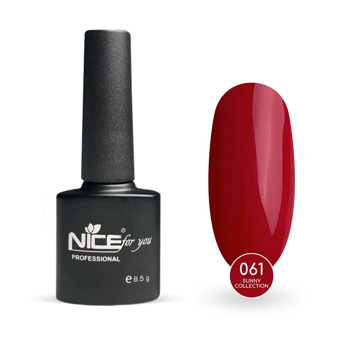 Гель-лак Nice for you Sunny Collection №061 Червоний 8.5 г