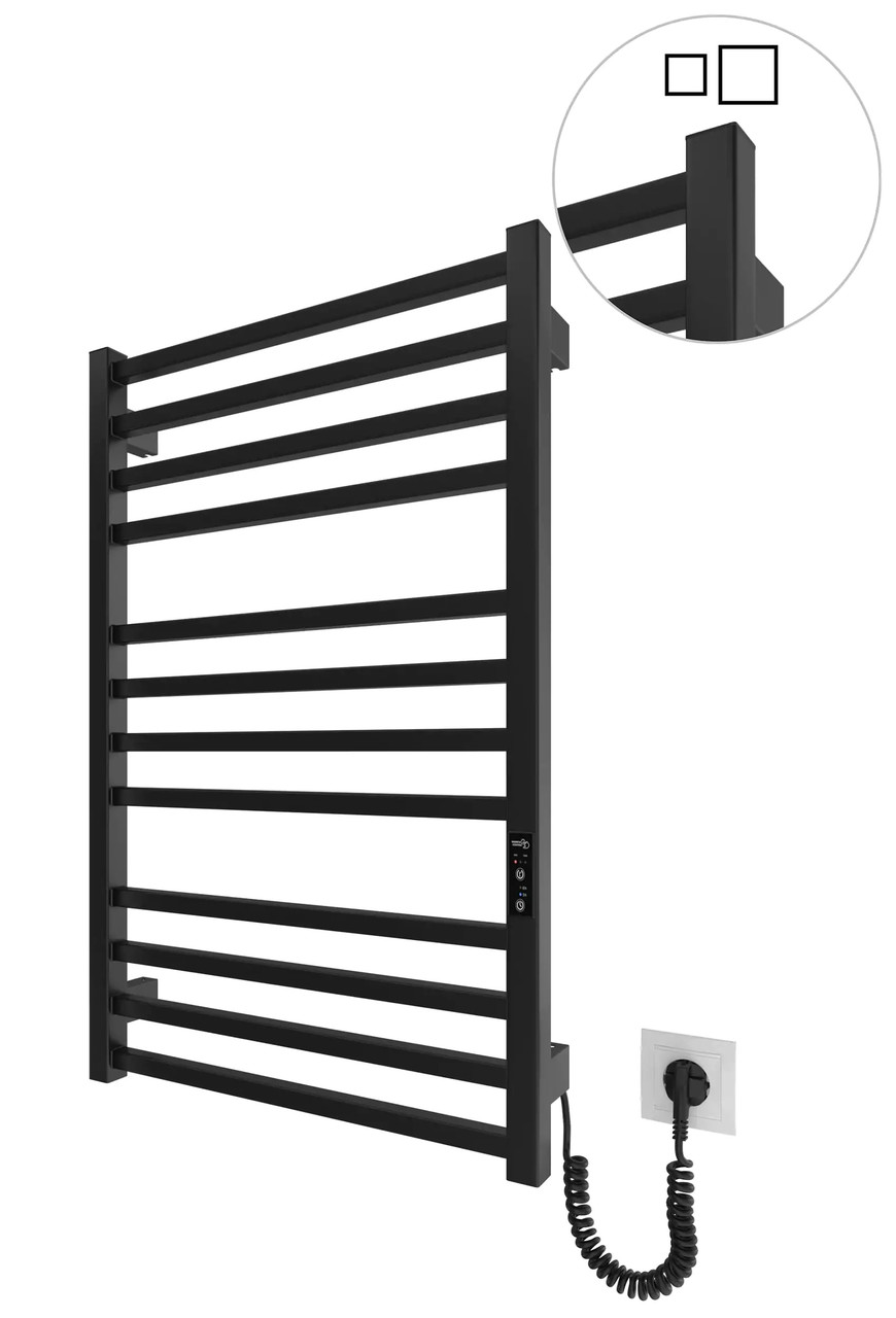 Електрична рушникосушка Hygge Family HF London 770х530 мм, чорна, фото 1