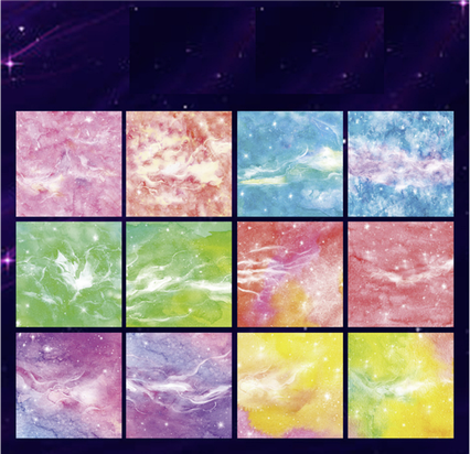 Папір для оригамі 15х15 см Зіркове небо 50 аркушів