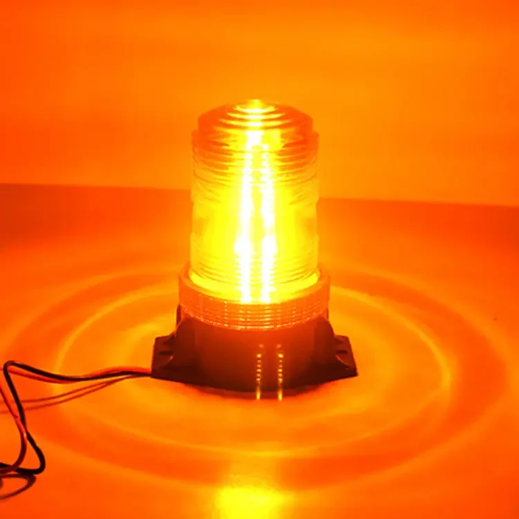 Маячок LED проблисковий 12В/24В, (100ммх130мм) 30 LED діодів (0.5Watt/15W) (8 варіантів спалаху), фото 1