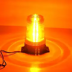 Маячок LED проблисковий 12В/24В, (95мм х 130мм), 12 LED діодів, магніт, штекер прикурювач