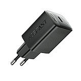 Мережевий зарядний пристрій ACEFAST A104 PD25W GaN single USB-C charger Black, 25W, портативний, фото 3