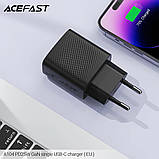 Мережевий зарядний пристрій ACEFAST A104 PD25W GaN single USB-C charger Black, 25W, портативний, фото 6