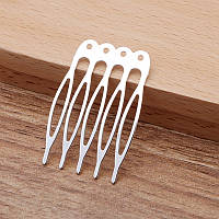 Основа для шпильки Finding Основа для гребінця з отворами Сріблястий 40 мм x 27 мм x 0.8 мм