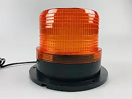 Маячок LED проблисковий 12В/24В, (95мм х 130мм), 12 LED діодів, магніт, штекер прикурювач