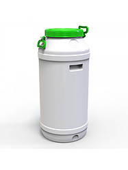 Бідон Євро Пласт 75л пластиковий харчовий з зеленою кришкою