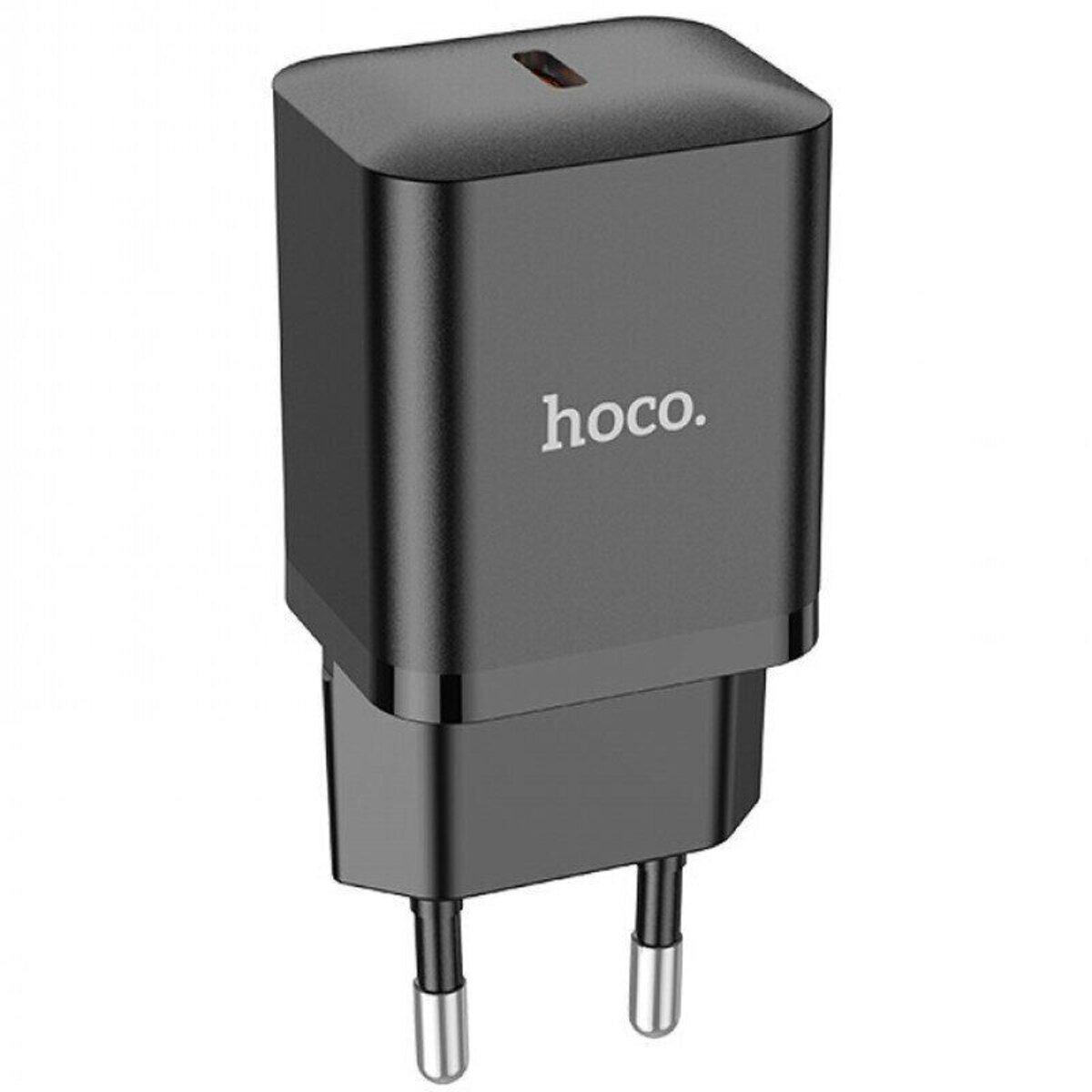 Мережевий зарядний пристрій HOCO N27 Innovative single port PD20W charger Black, 20W, Type-C, швидка зарядка, фото 1
