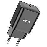 Мережевий зарядний пристрій HOCO N27 Innovative single port PD20W charger Black, 20W, Type-C, швидка зарядка, фото 2
