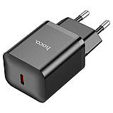 Мережевий зарядний пристрій HOCO N27 Innovative single port PD20W charger Black, 20W, Type-C, швидка зарядка, фото 3