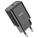 Мережевий зарядний пристрій HOCO N27 Innovative single port PD20W charger Black, 20W, Type-C, швидка зарядка, фото 4