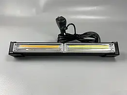 Стробоскоп LED 2 секції 12В/24В (30.5x5.5x4.5cm) + пульт, 14 варіантів бурштинового спалаху, led діоди COB