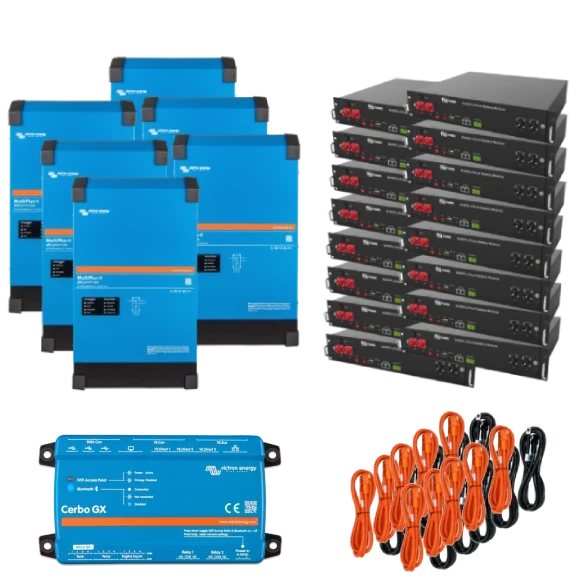 Система безперебійного живлення 3 фази 24кВт 48кВт•год VictronEnergy MultiPlus-II + Dyness, фото 1