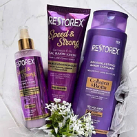 Набір для об'єму та росту волосся Restorex (шампунь, кондиціонер, спрей-кондиціонер)