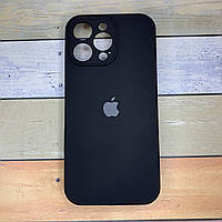 Чохол для iPhone 16 Pro Max оригінальний бампер Silicone Case, Soft Touch, мікрофібра/чорний (18) Black