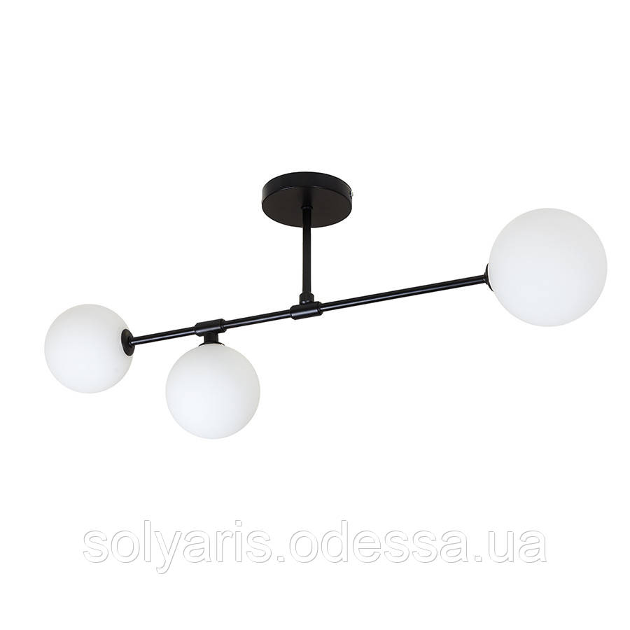 Стельовий світильник, Люстра 761X1210F-3 BK+WH (100) RT
