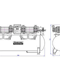 Компресор стоматологічний ДТ2200/2-120 малошумний