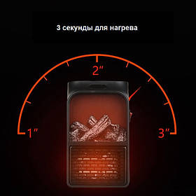 Переносний обігрівач Flame Heater 1000 Вт, Тепловентилятор для квартири, MO-893 Електрична дуйка