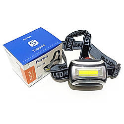 Налобний ліхтар на батарейках Feron TH 2298 1W LED 80Lm 3*ААА 67*50*33мм IP20 світлодіодний чорний