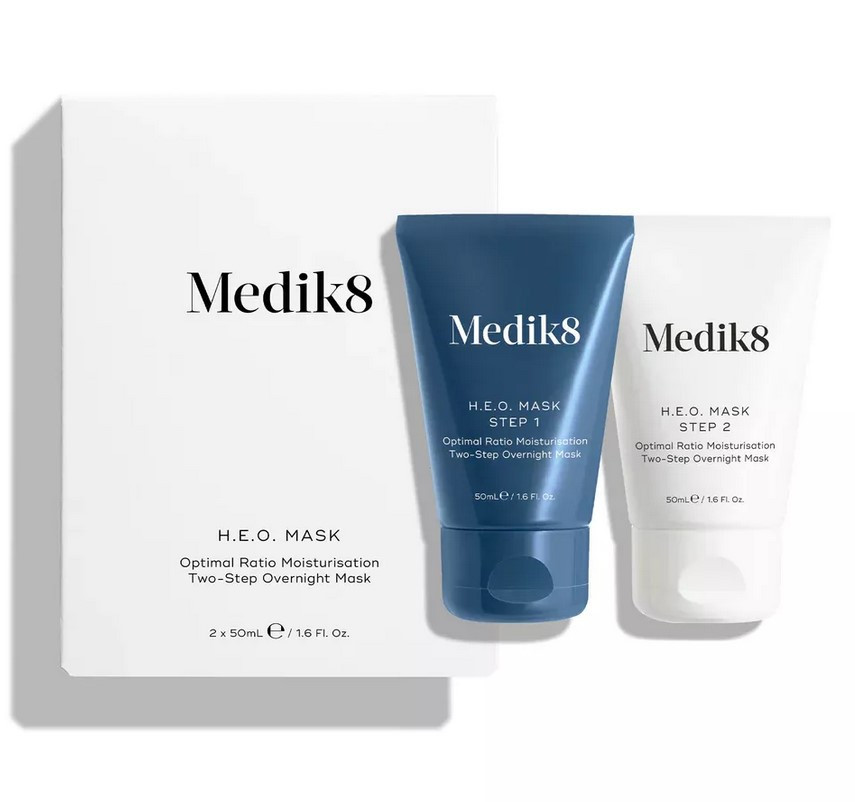 Глибоко зволожуюча двоступенева нічна маска Medik8 H.E.O Mask 2 x 50 ml