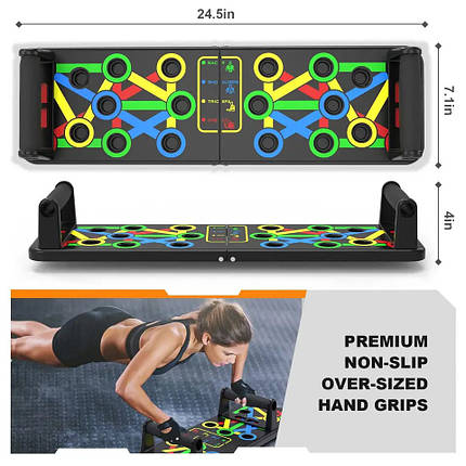 Портативний тренажер для віджимань Foldable Push Up, Дошка для віджимання NL-290 з ручками, фото 1