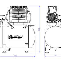 Компресор стоматологічний ДТ800/1-33В малошумний
