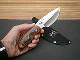 Ніж туристичний Buck Rocky Mountain М-290 фултанг в чохлі 20 см, фото 7