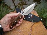 Ніж туристичний Buck Rocky Mountain М-290 фултанг в чохлі 20 см, фото 8