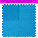 Підлога-пазл плюшевий БЛАКИТНИЙ 30*30*1cm (D) SW-00002090, фото 7