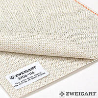 Канва 3706/118 Канва Star-Aida 14 Zweigart бежева з золотим люрексом (Німеччина)