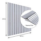 Покриття вінілове самоклеюче 3D рейки 600х600х2,8мм Білий графіт SW-00002193, фото 3