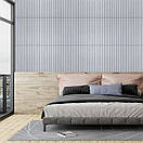 Покриття вінілове самоклеюче 3D рейки 600х600х2,8мм Білий графіт SW-00002193, фото 6