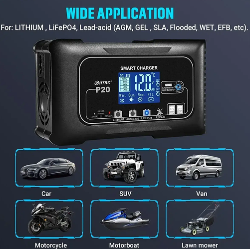 Интеллектуальное импульсное зарядное устройство для аккумуляторов 12V ...