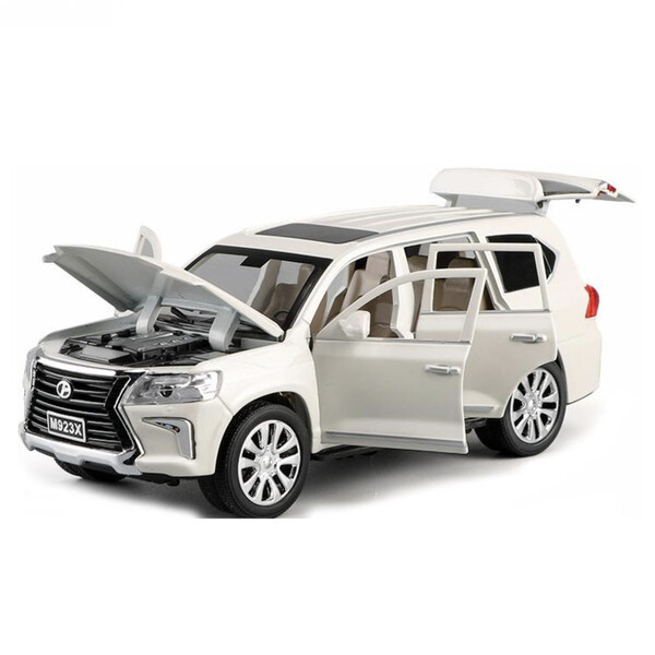 Машинка іграшка Lexus LX570 моделька металева колекційна 20 см Білий (59199)