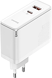Мережевий зарядний пристрій Baseus GaN5 Pro C+U 100 W with Type-C to Type-C 1 m white (CCGP090202), фото 4