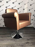 Крісло перукарське на гідравліці + диск для салону Art Deco перукарське крісло квадратної форми універсальне VM854, фото 4