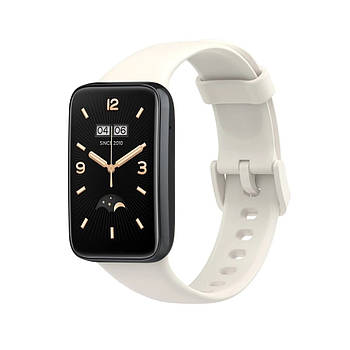 Силіконовий ремінець для Xiaomi Mi Smart Band 7 Pro Cremy white
